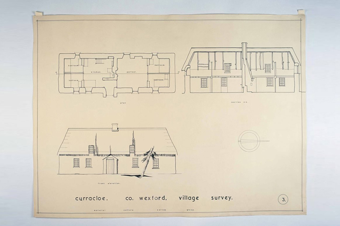 Irish Folklife Architectural Drawing Collection 08 - Curracloe, County Wexford